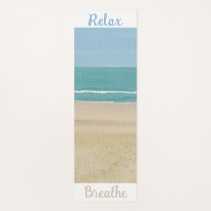 Tapis De Yoga Plage Sable Océan Ciel Yoga Mats