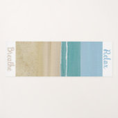 Tapis De Yoga Plage Sable Océan Ciel Yoga Mats (Devant (Horizontal))