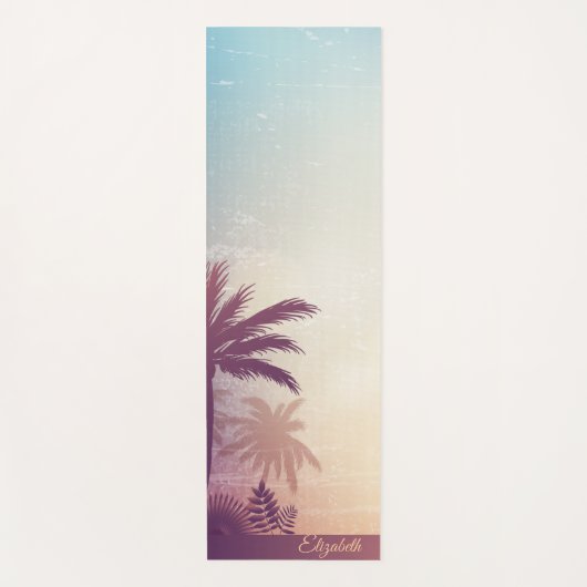 Tapis De Yoga Plage Tropical Palms (Devant)