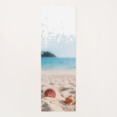 Tapis De Yoga Plage Tropicale cool, Coquillages De Sable (Dos)