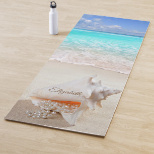 Tapis De Yoga Plage tropicale, Coquillage de sable
