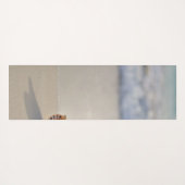 Tapis De Yoga Plage tropicale Océan Sable Coquillage (Dos (Horizontal))