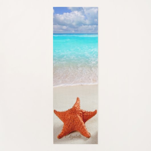 Tapis De Yoga Plage tropicale, poisson de mer de sable (Devant)