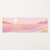 Tapis De Yoga Plage tropicale rose et Terracotta (Devant (Horizontal))