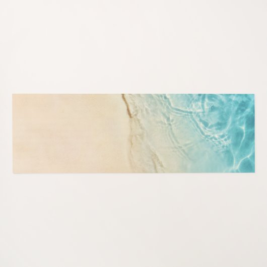 Tapis De Yoga Plage tropicale, Sable, Bord de mer (Dos (Horizontal))
