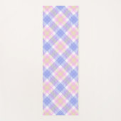 Tapis De Yoga Plaid bleu rose jaune (Devant)