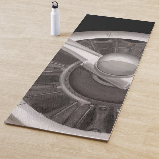 Tapis De Yoga Plan rapproché de propulseur d'avion (En situation)