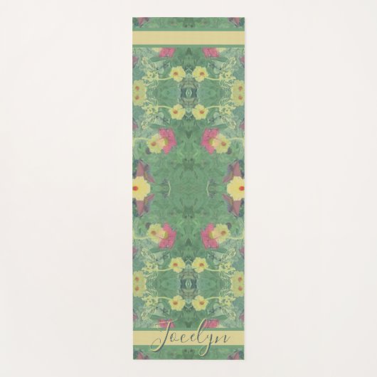 Tapis De Yoga Plancher Floral Yoga Mat (Devant)