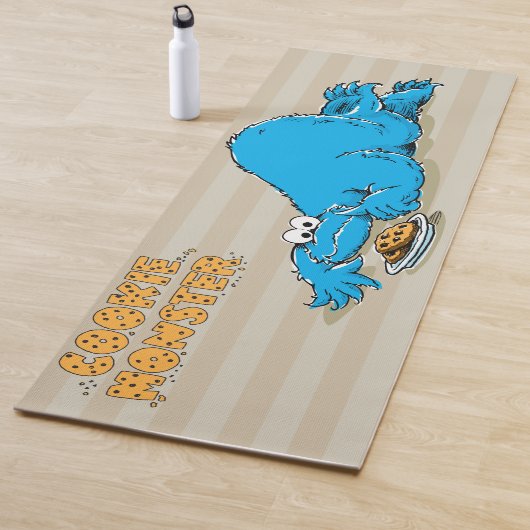 Tapis De Yoga Plaque Monster de Cookies vintage (En situation)