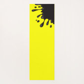 Tapis De Yoga Plat noir sur Jaune (Dos)