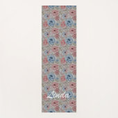 Tapis De Yoga Plat Rose Et BleuAL (Devant)