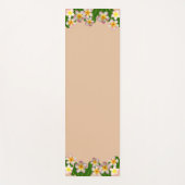 Tapis De Yoga Plumeria Flowers on Champagne Beige (Devant)
