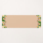 Tapis De Yoga Plumeria Flowers on Champagne Beige (Devant (Horizontal))
