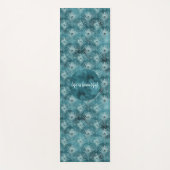 Tapis De Yoga Plumes de paon glam turquoise (Devant)