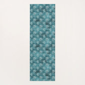 Tapis De Yoga Plumes de paon glam turquoise (Dos)