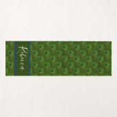 Tapis De Yoga Plumes de paon Monogramme Nom Yoga Mats (Devant (Horizontal))