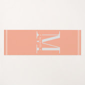 Tapis De Yoga Poche molle minimale et monogramme blanc (Devant (Horizontal))