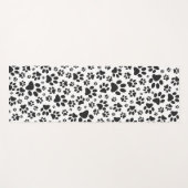 Tapis De Yoga Poches de chien noir et blanc Poka Dot (Devant (Horizontal))