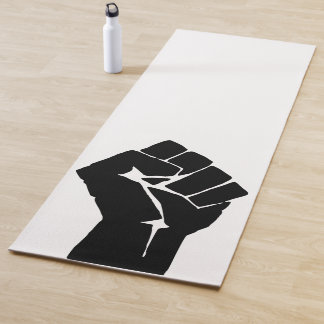 Tapis De Yoga Poing noir levé - Manifestation de résistance
