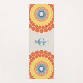 Tapis De Yoga Point d'été de la mer Égée - radiant monogramme Ma (Devant)