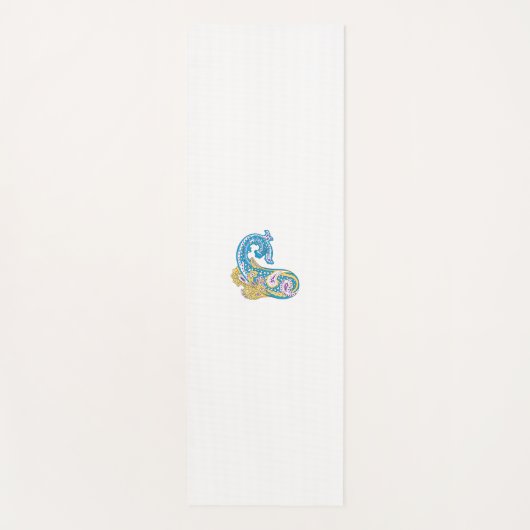 Tapis De Yoga Point, Sherpa Blue, Design de sable doré (Devant)