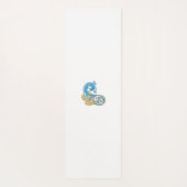 Tapis De Yoga Point, Sherpa Blue, Design de sable doré (Dos)