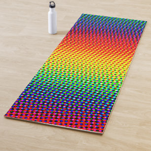 Tapis De Yoga Points Abstraits Arc-en-ciel Vibrant coloré joyeux