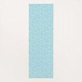 Tapis De Yoga Points Confetti en Or Bleu Pastel (Dos)