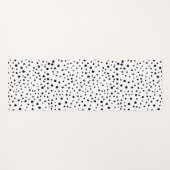 Tapis De Yoga Points dalmatiens, Points dalmatiens, Noir et Blan (Devant (Horizontal))
