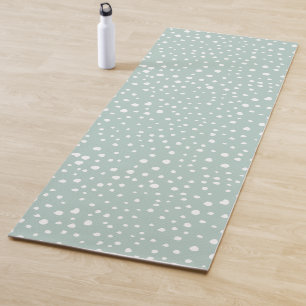 Tapis De Yoga Points Dalmatiens verts, Points Dalmatiens, Pots D
