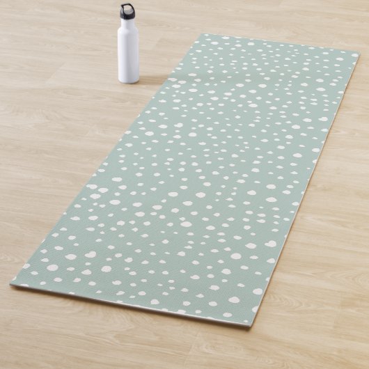 Tapis De Yoga Points Dalmatiens verts, Points Dalmatiens, Pots D (En situation)