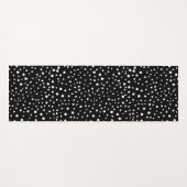 Tapis De Yoga Points dalmatiens, Zones dalmatiennes, Noir et Bla (Devant (Horizontal))