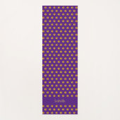 Tapis De Yoga Points dorés élégants sur pourpre royal (Devant)