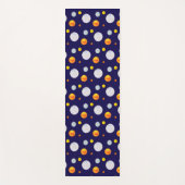 Tapis De Yoga Points dorés et bleu clair sur fond bleu marine (Devant)
