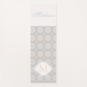 Tapis De Yoga Points Gris Peach Rose Monogram Yoga Mat (Devant)