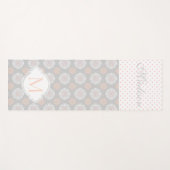 Tapis De Yoga Points Gris Peach Rose Monogram Yoga Mat (Devant (Horizontal))