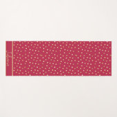 Tapis De Yoga Points Magenta & Gold Confetti tendance Personnali (Devant (Horizontal))