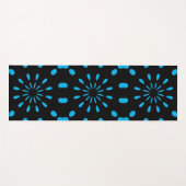 Tapis De Yoga Points noirs et bleus (Devant (Horizontal))