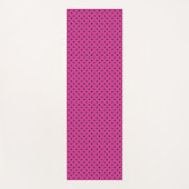 Tapis De Yoga Points noirs et violets Roses modernes (Devant)