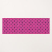 Tapis De Yoga Points noirs et violets Roses modernes (Devant (Horizontal))