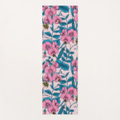 Tapis De Yoga Pois doux et bourdons, rose et bleu (Devant)