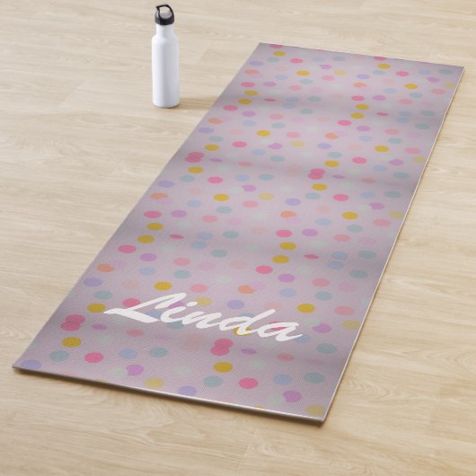 Tapis De Yoga Pois joli et coloré (En situation)