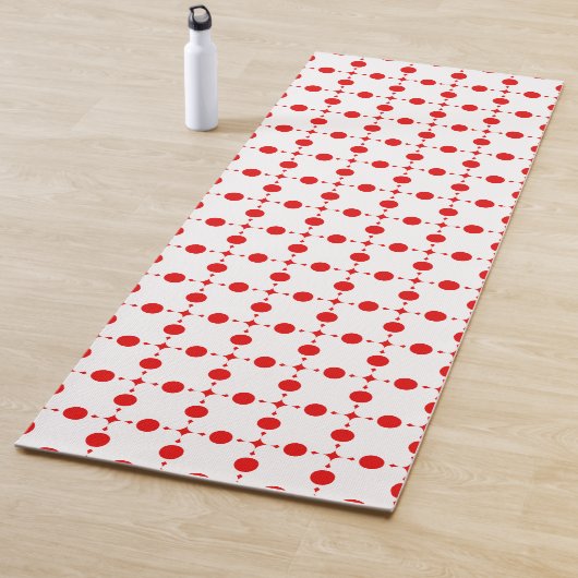 Tapis De Yoga Pois rouges, Motif à points polka, points, pointil (En situation)