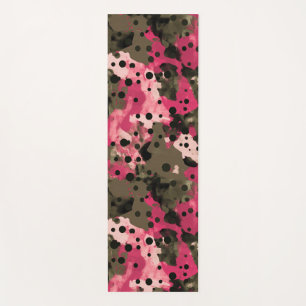 Tapis De Yoga Polcamo rose Polka point et camouflage hybride