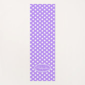 Tapis De Yoga Polka blanc violet mat de yoga dot (Devant)