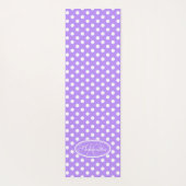 Tapis De Yoga Polka blanc violet mat de yoga dot (Dos)