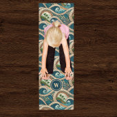 Tapis De Yoga Polynesian Tropical Wave Palm Trees Pattern Name