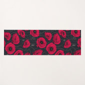 Tapis De Yoga Poppies rouges (Devant (Horizontal))