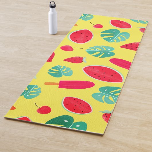 Tapis De Yoga Popsicle, Cherry, Strawberry & Watermelon (En situation)
