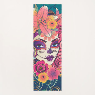 Tapis De Yoga Portrait d'une couronne de fleurs